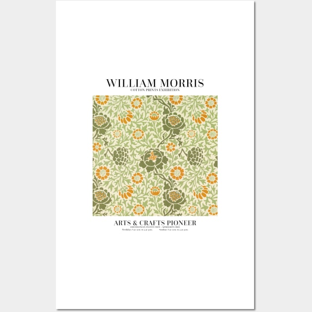 William Morris Floral Pattern, Exhibition Art Design, Art Nouveau Poster Wall Art by VanillaArt